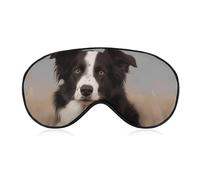 Border Collie Sleep Mask for Women Men, Soft Eye Mask with Adjustable Strap for Sleeping, Light Blocking Travel Blindfold for Nap Comfortable Eye Cover for Home Office