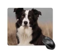 Border Collie Square Mouse Pad Portable Computer Mousepad with Non-Slip Rubber Base 18 * 22cm Ultra-Thin Gaming Mouse Mat for Computer Laptop Office Desk Accessories