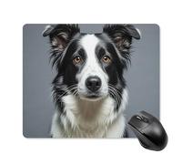 Border Collie Square Mouse Pad Portable Computer Mousepad with Non-Slip Rubber Base 18 * 22cm Ultra-Thin Gaming Mouse Mat for Computer Laptop Office Desk Accessories