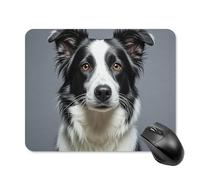 Border Collie Square Mouse Pad Portable Computer Mousepad with Non-Slip Rubber Base 20 * 25cm Ultra-Thin Gaming Mouse Mat for Computer Laptop Office Desk Accessories