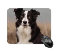 Border Collie Square Mouse Pad Portable Computer Mousepad with Non-Slip Rubber Base 20 * 25cm Ultra-Thin Gaming Mouse Mat for Computer Laptop Office Desk Accessories