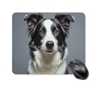 Border Collie Square Mouse Pad Portable Computer Mousepad with Non-Slip Rubber Base 25 * 30cm Ultra-Thin Gaming Mouse Mat for Computer Laptop Office Desk Accessories