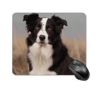 Border Collie Square Mouse Pad Portable Computer Mousepad with Non-Slip Rubber Base 25 * 30cm Ultra-Thin Gaming Mouse Mat for Computer Laptop Office Desk Accessories
