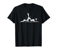 Border Collie Stare - White Minimalistic Original Design T-Shirt