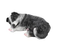 Border Collie Statue Pet, Garden Decorations, Resin Waterproof Border Collie Statue Ornament for Garden Outdoor Sleeping Statues Figurine Puppy Famous Dog Sculptures Decor