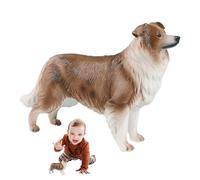 Border Collie Statue Puppy Figurines Detailed Border Realistic Collie | Emulatory Dog Figurine For Car, Home, Office Decoration