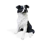 Border Collie Statue Sculpture Simulation Dog Model Statuette Figurine Modern Home Bedroom Study Desk Decor Car Crafts Decoration Ornaments Children Gifts Toy,