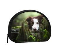 Border Collie Stone Sweet Brown Dogs Pets, Women's Storage Bag Shell Makeup Bag Small Coin Purse Shell Change Pouch
