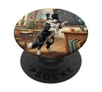 Border Collie Teacher Dog School Classroom Design PopSockets Adhesive PopGrip