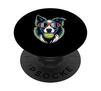 Border Collie Tennis Ball Cool Dog PopSockets Adhesive PopGrip