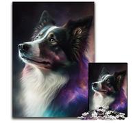 Border Collie Universe JigsawPuzzle 1000 Pieces for Adults Challenging Puzzles Challenging DIY Brain Teaser for Teenagers 26X38CM/10.23x14.96inch