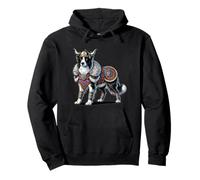 Border Collie Viking Nordic Norse Warrior for Women Men Kids Pullover Hoodie