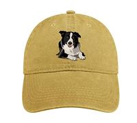 Border Collie Vintage Baseball Cap Adjustable Size Printed Hat for Men And Women Washed