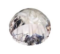 Border Collie Winter Snow White Black Dogs,Shower Cap Nightcap Double Layer Waterproof Elastic Bath Cap Reusable Hair Cap