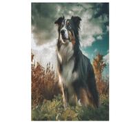 Border Collie Wooden Jigsaw Puzzles for Adults 1000 Pieces Jigsaw Puzzle For Kids Age 12 Educational Game Toys 78×53cm