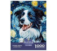 Border Collie1000Pieces JigsawPuzzlesanimal ForAdult Challenging LargePiecePuzzles Age12+byth Challenging The Impossible Difficult Game Uncover The Puzzle 38x26cm/1000pcs
