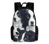 Border Collies Casual Travel Backpack for Men Women 16 Inch Lightweight Basic Daypack with Pocket
