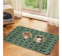 Border Collies Green Border Collie Collies,Waterproof Pet Feeding Mat,Cat Dog Placemats for Food and Water, PU Leather Food Mats,40x60cm