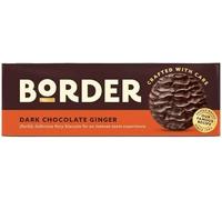 Border Dark Chocolate Ginger Biscuits 14 x 150g - Luxury Scottish Biscuit, Rich Stem Ginger Covered in Dark Chocolate, Premium Tea Time Treat, Gift Snack