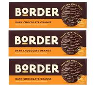 Border Dark Chocolate Orange Biscuits 3 x 150g | Rich Dark Chocolate Biscuits with Zesty Orange Flavour, Classic British Bakery Treat for Chocolate Lovers