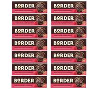 Border Dark Chocolate Raspberry Biscuits 14 x 150g - Luxury Dark Chocolate Biscuits with Raspberry Flavour, Perfect for Gifting, Sharing and Indulgent Moments