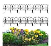 Border Fence for Yard - 6pcs Decorative Yard Fence Panels, Flower Garden Fence | Metal Rustproof Iron Landscape Wire Folding Fencing Ornamental Panel, Flexible Detachable Tree Fence for Landscape Path