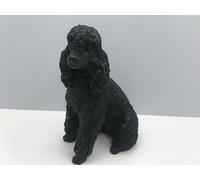 Border Fine Arts - Dogs and Pups Galore series - Poodle Black Per Trim sitting A3830 - Boxed - 11 cm tall