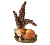 Border Fine Arts Gilded Nature Fox Cubs and Foxgloves