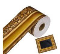Border For Bulletin Board - 7.5 cm/2.99 Inches Gold Adhesive Decoration, Bulletin Borders Classroom - For Students Teachers Teens Adults Party Home School Blackboard Whiteboard