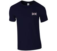 Border Forces Thin Purple Line Union Jack Embroidered Men's T-Shirt Emergency Services T Shirt Embroidery (UK, Alpha, M, Regular, Regular, Navy)