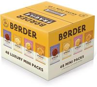 Border Luxury Mini Biscuit Assortment, Pack of 48 Individually Wrapped Delicious Crunch Cookies Gift Box | NAEM