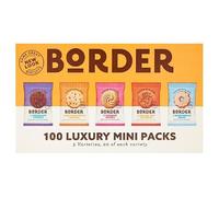 Border Luxury Mini Packs, 100 Packs, 5 Varieties with 20 of Each, Suitable for Vegetarians