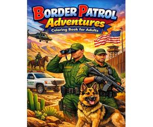Border Patrol Adventures Coloring Book for Adults: Exciting Border Patrol Missions Desert Landscapes and Action Packed Scenes for Relaxing Adult Coloring