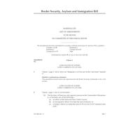 Border Security, Asylum and Immigration Bill Marshalled List of amendments to be moved in Committee of the Whole House (House of Lords) HLB 101 I