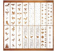 Border Stencils for Painting Moon Star Dragon Book Edge Background Template Paint Stencils for Painting on Wood Burning Art Craft Canvas Furniture Wall(book16)
