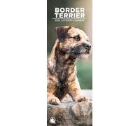 Border Terrier 2026 Wall Calendar, 12-Month Slim Format, Made in England
