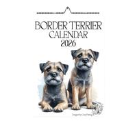 Border Terrier 2026 Wall Calendar, A4 Size 21.0 x 29.7 cm, Monthly Format with UK & US Holidays, Metal Binding,Border Dogs,Terriers 2026,Handmade,Terrier Calendar,Border Terrier Gifts,2026 Dogs