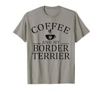 Border Terrier Dog and Coffee T-Shirt