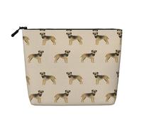 Border Terrier Dog Dogs Border Terriers Tan, Daily Use Makeup Cosmetic Bag Imitation Linen Makeup Bag Portable Travel Toiletry Bag