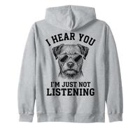Border Terrier Dog Funny Border Terrier Zip Hoodie