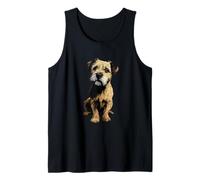 Border Terrier Dog Illustration Tank Top