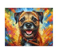 Border Terrier Dog Jigsaw Puzzle | 1000 Pieces | Gifts For Family, Kids, Pet Dog Lovers