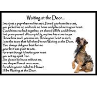 Border Terrier Dog Memorial Flexible Fridge Magnet - Waiting at The Door