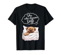 Border Terrier Dog Nightgown Pajama T-Shirt, Men, Black, Small