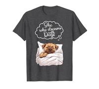 Border Terrier Dog Nightgown Pajama T-Shirt, Men, Dark Heather Grey, Medium