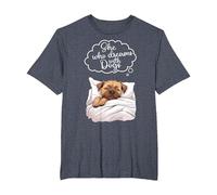 Border Terrier Dog Nightgown Pajama T-Shirt, Men's Big and Tall, Heather Blue, 3X Tall