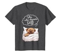 Border Terrier Dog Nightgown Pajama T-Shirt, Youth, Dark Heather Grey, 2T