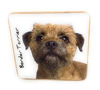 Border Terrier Dog Pet Coaster For Drinks, Coffee, Tea. 9.5 x 9.5 cm. Birthday Present, Christmas Stocking Filler, Dog Dad/Mum Gift, Dog Lovers.