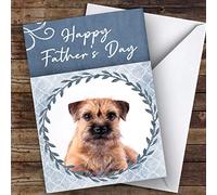 Border Terrier Dog Traditional Animal Personalised Father's Day Card | Fathers Day Card | Fathers Day Card Dad Stepdad Grandad