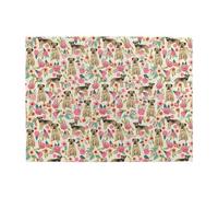 Border Terrier Dog Vintage Florals Adults 500 Pieces Puzzles-Jigsaw Wooden Puzzle for Adults Elderly